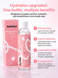 SatinGel Strawberry Flavored Water-Based Personal Lubricant